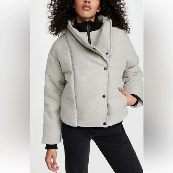 ba&sh Jackets Coats Bash Boston Quilted Wool Blend Jacket